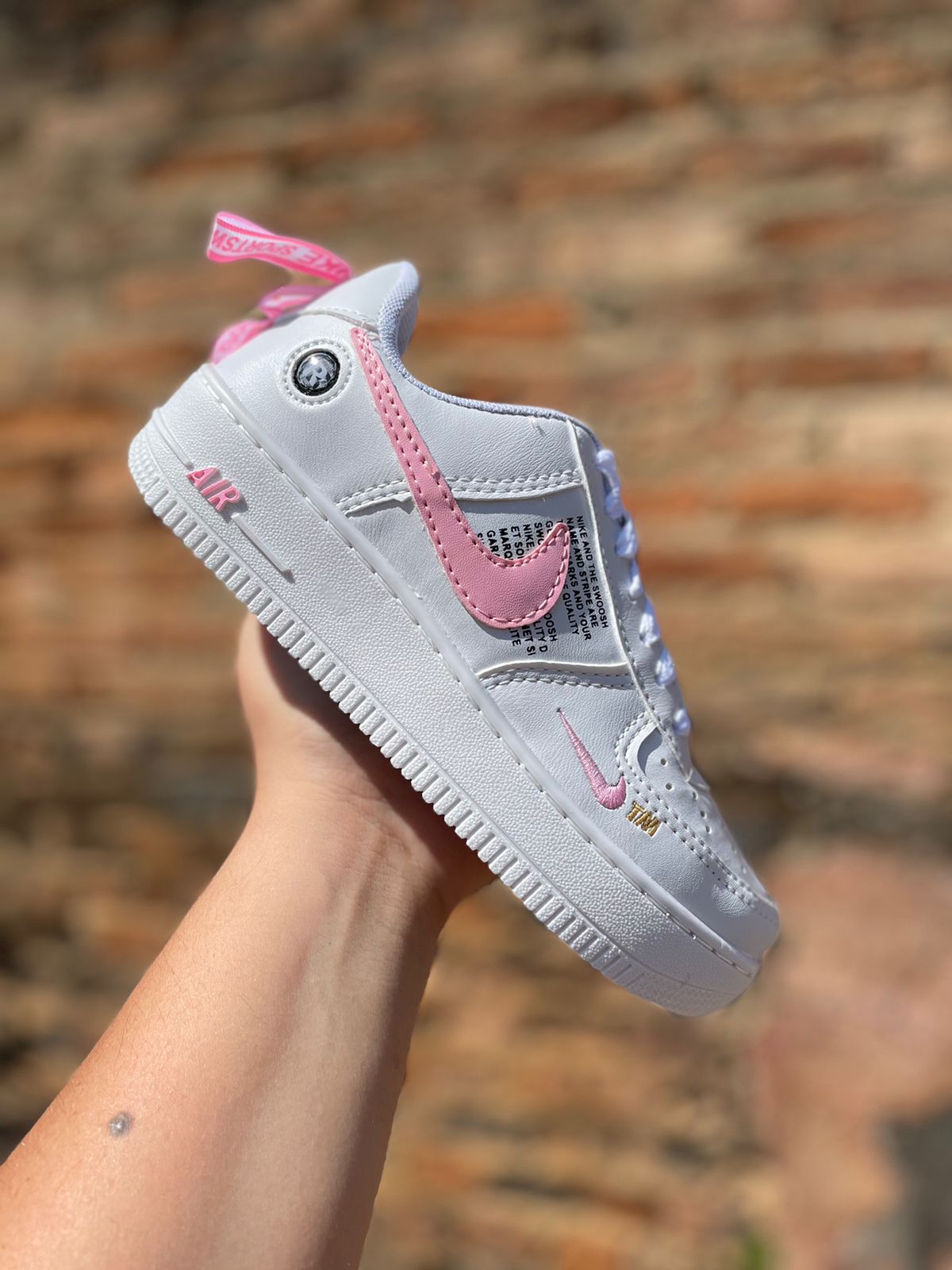 Tênis Air Force Feminino Nike Branco/Rosa