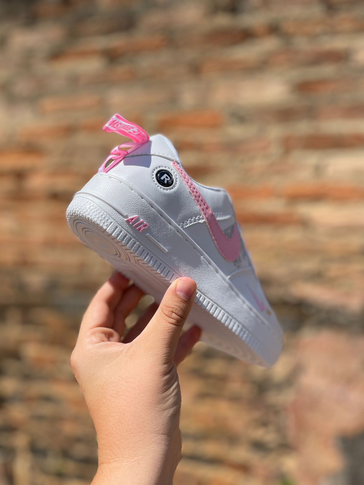 Tênis Air Force Feminino Nike Branco/Rosa