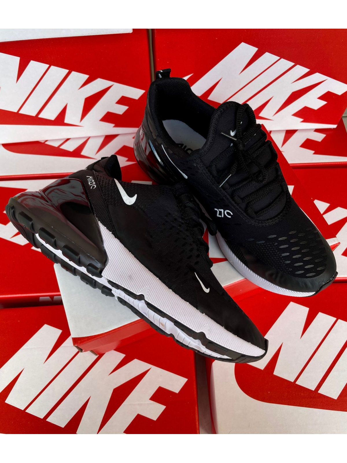 Tênis Air Max 270 React Masculino Nike Preto/Branco