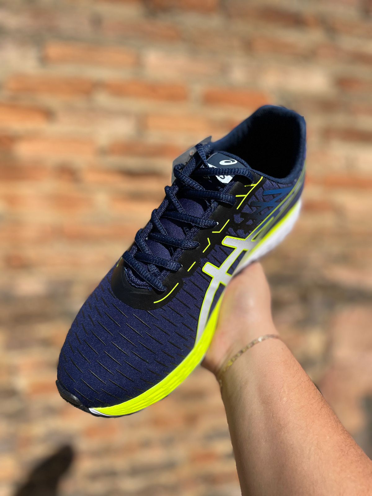 Tênis Gel Asics Masculino Azul Marinho/Amarelo